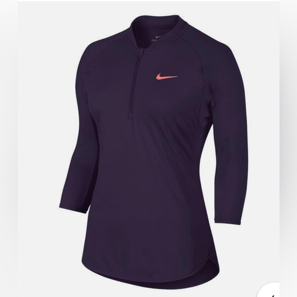 Nike Women’s Dri-Fit 1/4 Zip Purple Long Sleeve Pullover Training Top Size XL